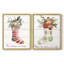 Comfy Cozy Stocking III - reproduction encadrée de qualité supérieure - prête à être accrochée - aucun clou requis - aucun clou requis-562887847-562887844