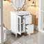 Meuble-lavabo simple 24 po avec lavabo en céramique (encastré) et armoire en bois massif-2075425029