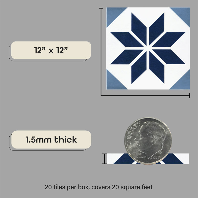 1.5mm Thick 12'' W x 12'' L