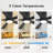 52 In. 5 Solid Wood Blades Flush Mount Indoor Ceiling Fan With Light Kit-564358476