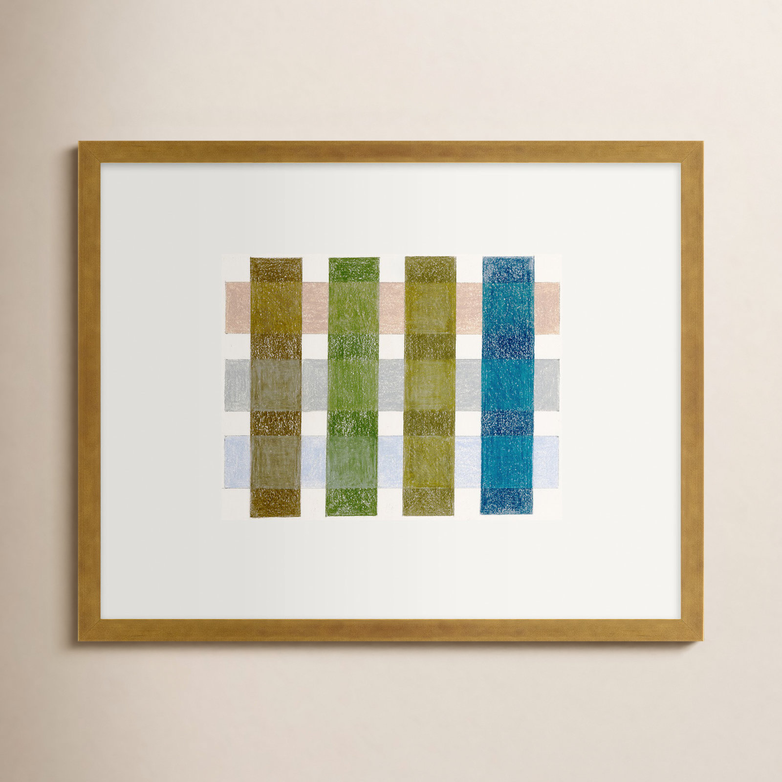 Lancel "Gridlock V" Print by Beth James, Gold Framed, 16'' H X 20'' W X 1.25'' D