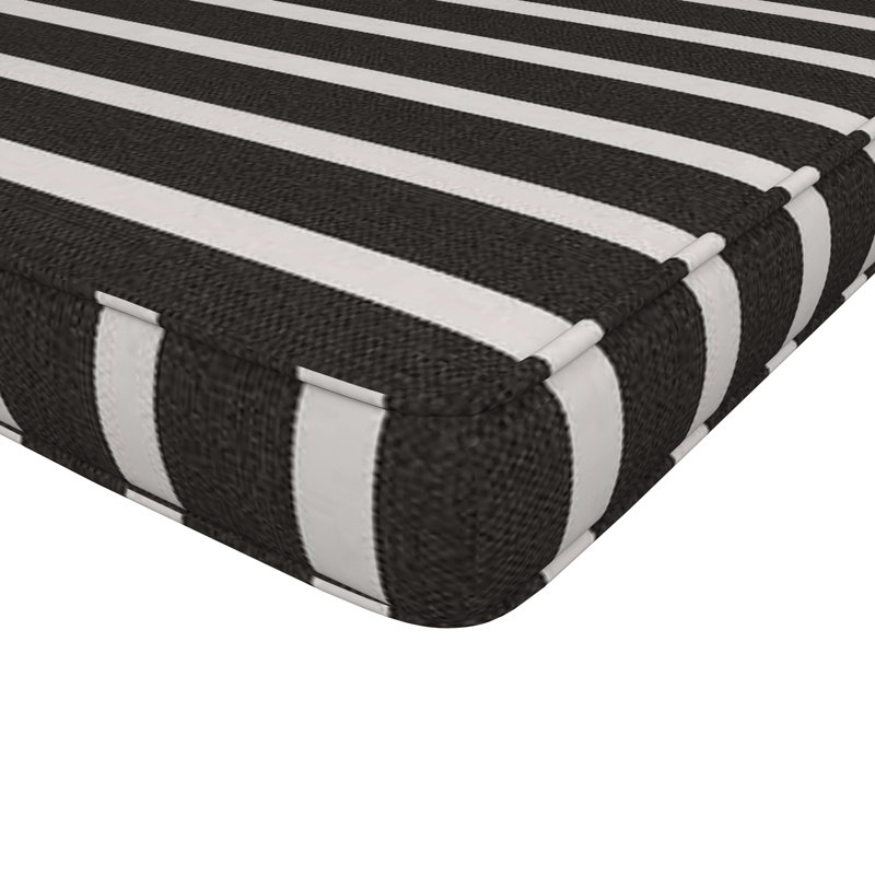 Sunbrella® Indoor/Outdoor Bench Seat Cushion, 3" Thick, 40" W x 17" D, Sunbrella® Refuge Indigo