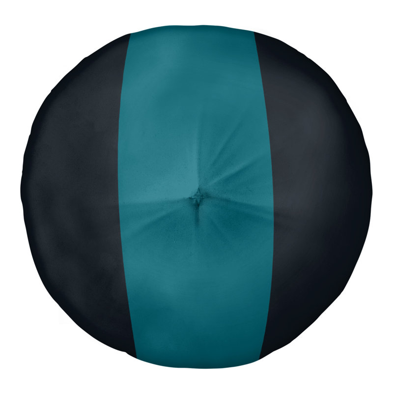 Coussin de sol touffeté arizona, 26 po x 26 po, Black/Teal