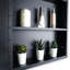 Armoire à pharmacie 20 po x 28 po à fixation murale ou encastrée en métal noir avec miroir-826083801-826083807