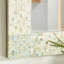Mother of Pearl Shell Handmade Mosaic Room Wall Mirror with Blue Corners-86602850