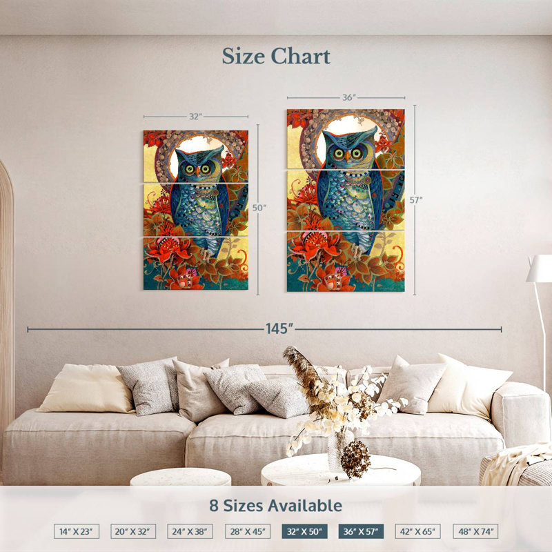 Brampt Owl Hoot, 57" H x 36" W