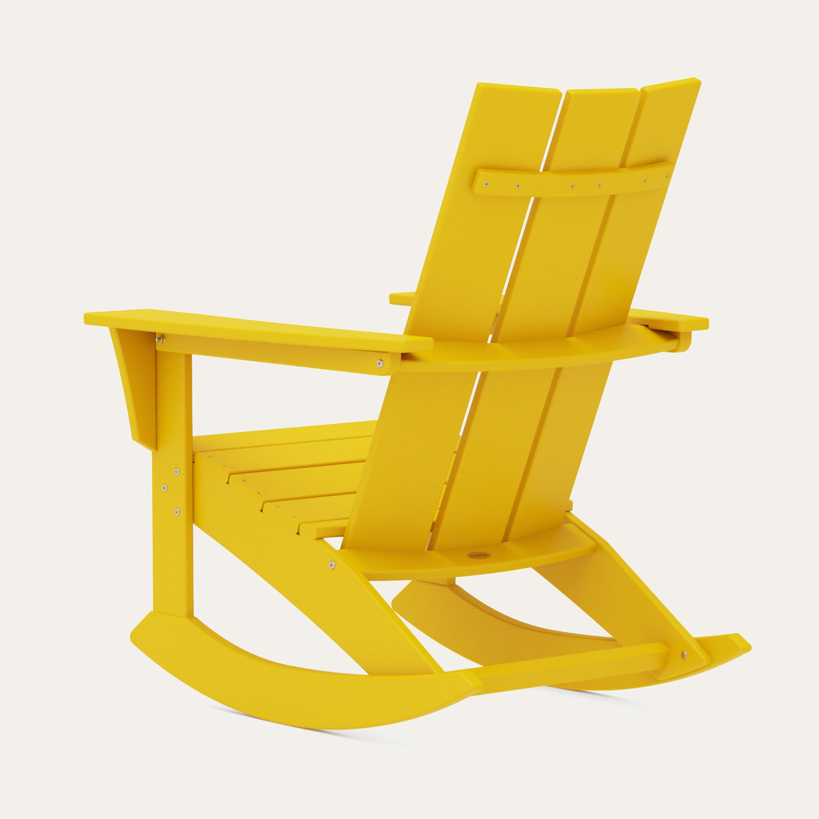 POLYWOOD® Modern Rocking Adirondack Chair, Lemon
