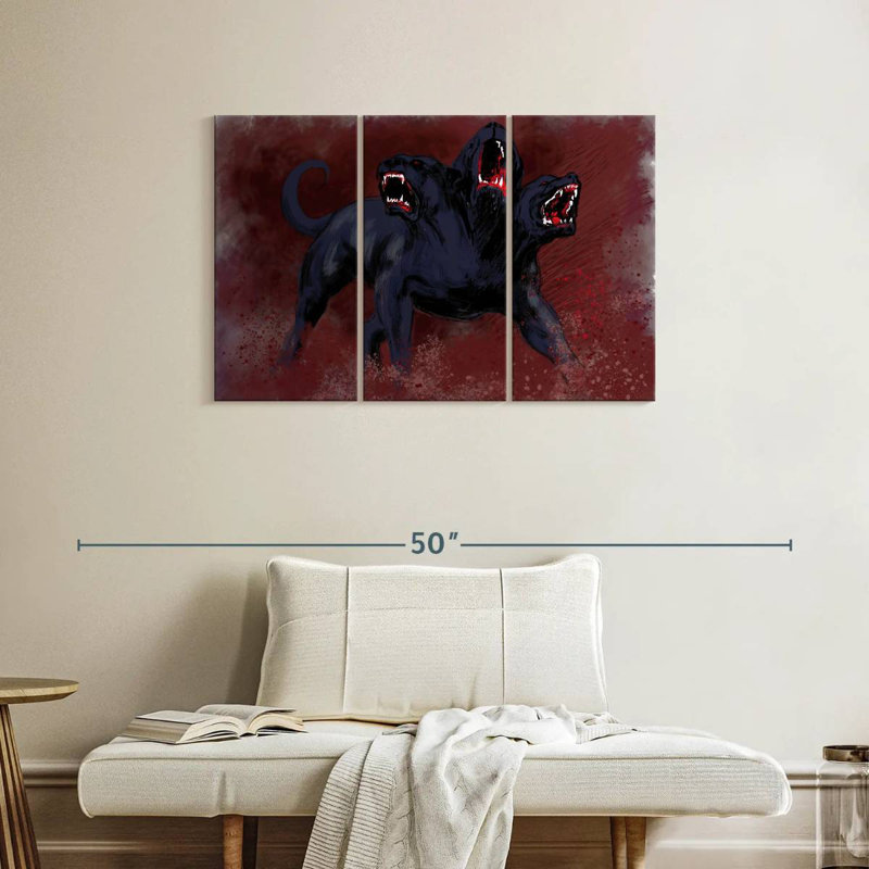 Kelan Cerberus, 24" H x 38" W