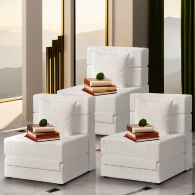 Canapé modulaire simple pliable simple à compression convertible (ensemble de 3)