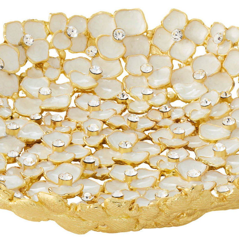 Dogwood Metal Decorative Bowl