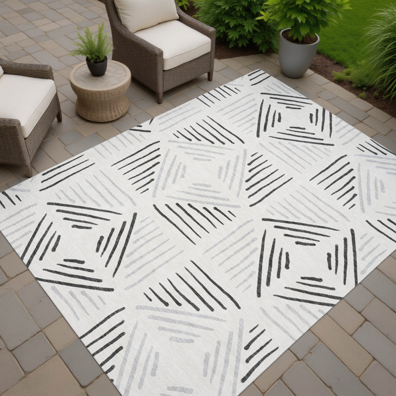 Machine Washable Indoor/Outdoor Chantille ACN2413 Geometric Rug, Rectangle 8' x 10'