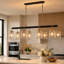 Grand lustre linéaire moderne à 8 lumières Bergeson