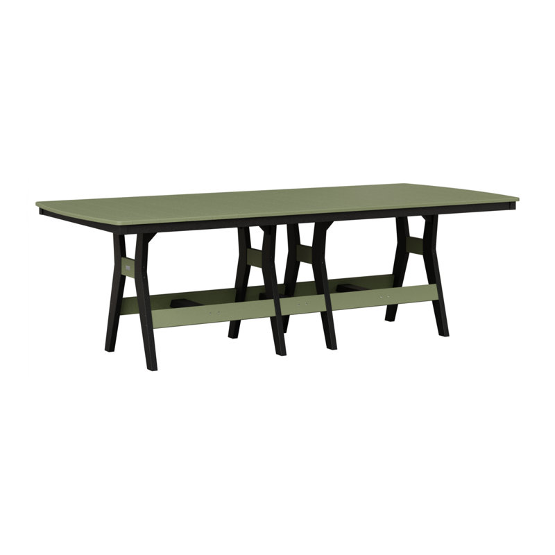 Table de bar rectangulaire 96 po Berlin Gardens Harbor, Noir, Bois vieilli