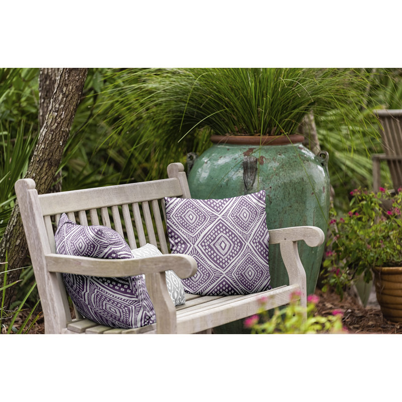 Upscale Getaway Outdoor Reversible Throw Pillow, 20" x 20", Purple