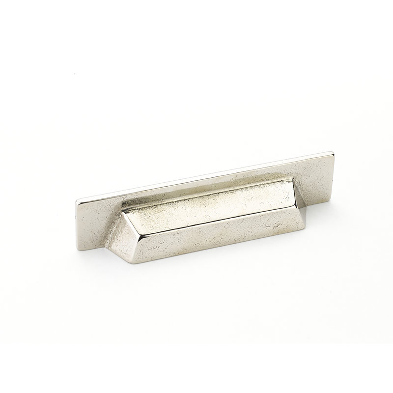 Poignée coupelle pour armoire Schaub Vinci 3-3 / 4 "Centre à centre, bronze blanc poli