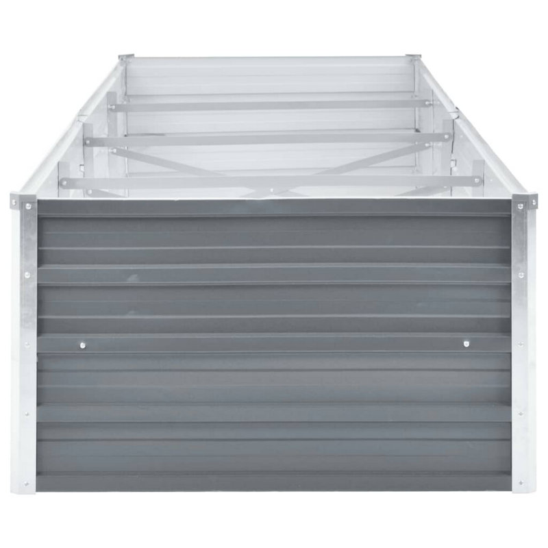 Platebande surélevée de jardin, gris acier galvanisé 32 x 126