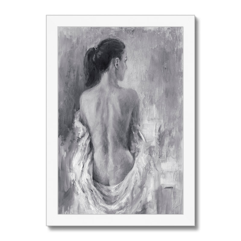 Draped Figure I by Ethan Harper - Painting, White Framed Paper Print, 34cm H x 24cm W