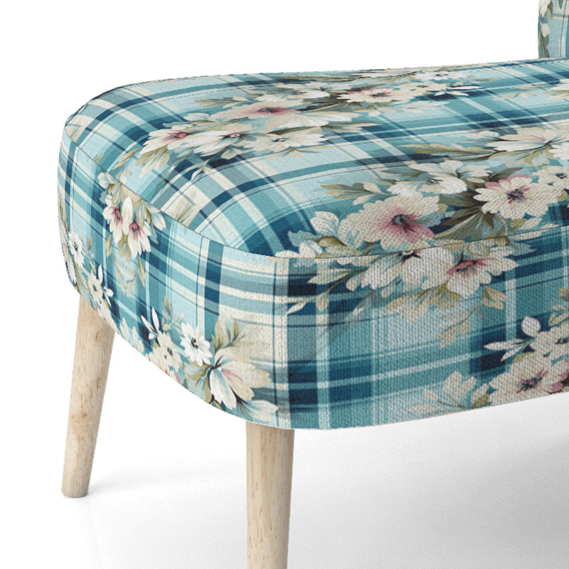 Coastal Comfort Paisley Pattern - Upholstered Bohemian & Eclectic Accent Side Chair
