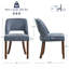 Chaise rembourrée en chenille moderne avec pieds en bois massif, chaise d'appoint Mid-Century pour cuisine et salle à manger-957250440