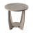  Rustic Farmhouse Round End Table with Storage Shelf for Living Room, Grey-1441001855