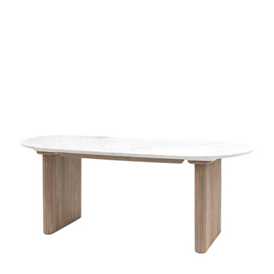 Conayr 200 cm Oval Marble Top Dining Table