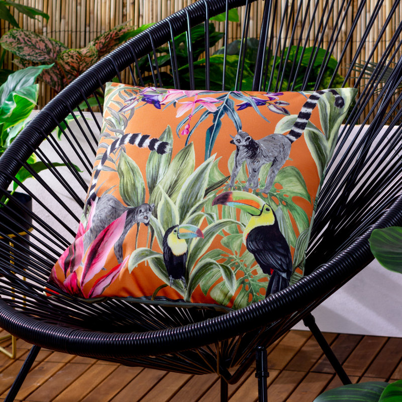 Alexzia Indoor / Outdoor Floral Square Throw Cushion