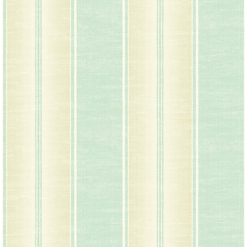 Papier peint rayé non collé Seabrook Designs Mist Juliana, Menthe