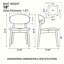 Chaise de salle à manger rembourrée avec assise en similicuir, chaise de cuisine avec structure en bois massif, chaise d'appoint moderne à dossier incurvé-937264908-937264910