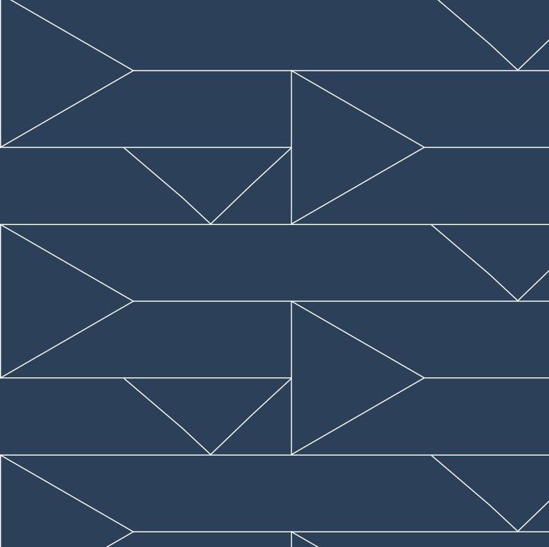 Flagged Geometric Vinyl Wallpaper Roll by Jamie Graney, Blue Italian/White