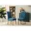 De 2 chaises de salle à manger bleues, en bois massif - classe et 2 chaises, look sur mesure-1945476817-1945476819