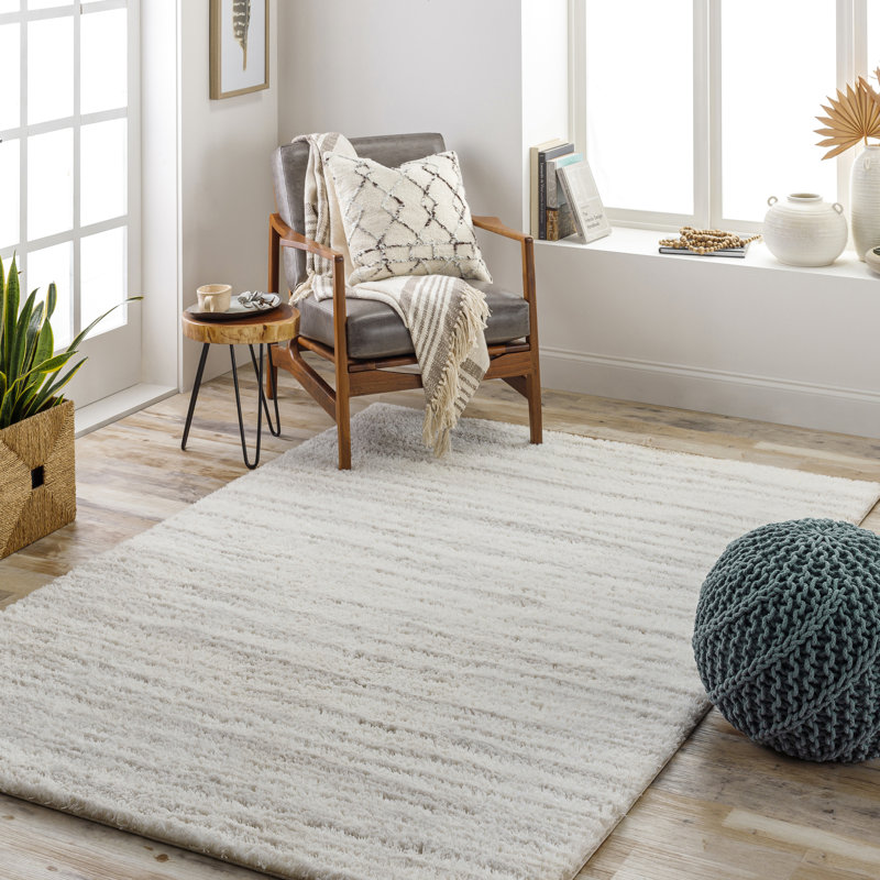 Tapis crème / brun clair Underhill Jovany, Rectangle 5 pi 3 po x 7 pi