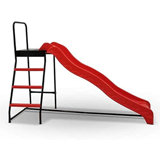 Machrus Upper Bounce Trampoline Step N Slide Fun Indoor and Outdoor Ladder and Wave Slide Set