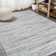 Asahn Loom Modern Strie' Gray/Turquoise Rug