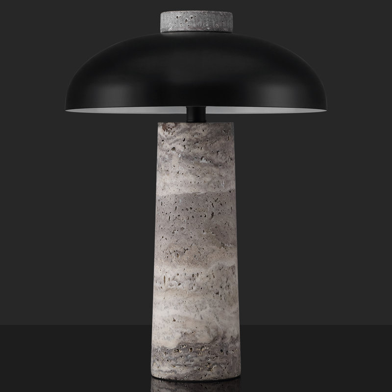 Table Lamp, Travertine