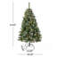 Arbre de Noël articulé à poils 4,5 pi avec baies rouges, pommes de pin, 200 CL et 407 pointes