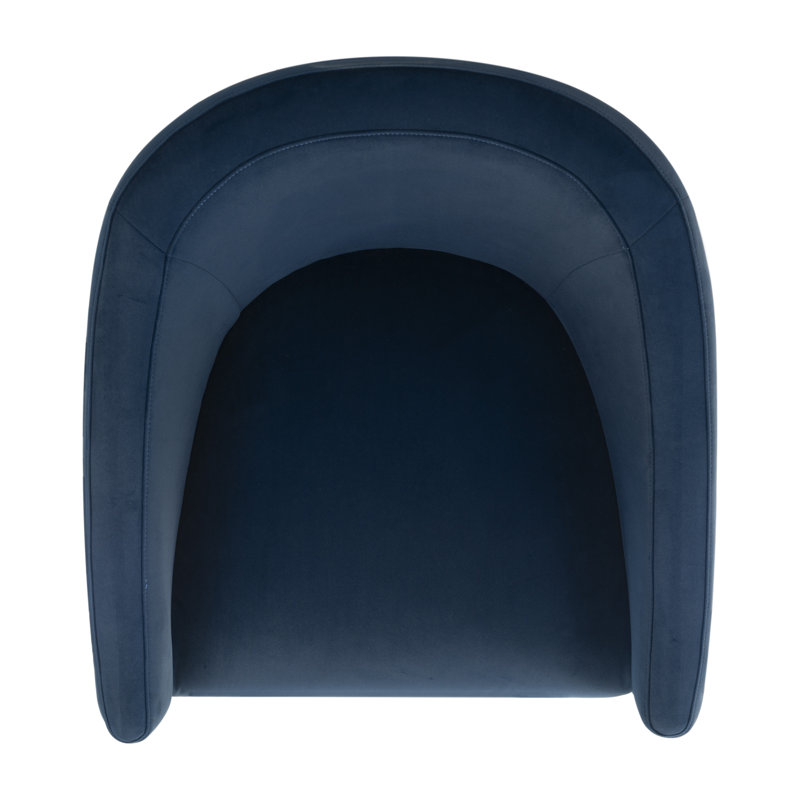 Fauteuil d'appoint en velours Kiani, Marine