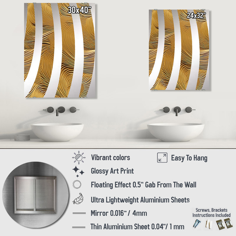 Pierson - Miroir mural en plumes MIR137188, 32 po x 24 po