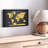 " Gold Compass World Map Canvas Print "-101456217