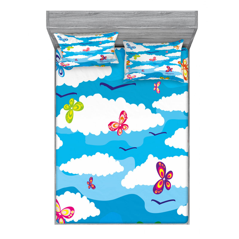 Microfiber Sheet Set, Queen Sheet Set with Fitted Sheet