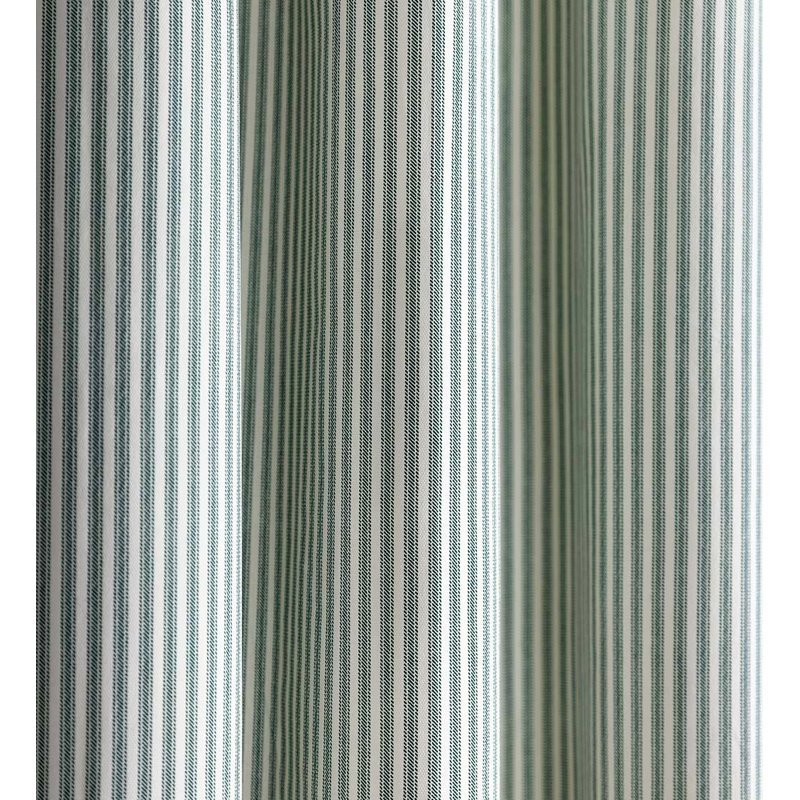 Cotton Blend Striped Sheer Thermal Grommet Curtain Panels, 40" W x 95" L, Burgundy