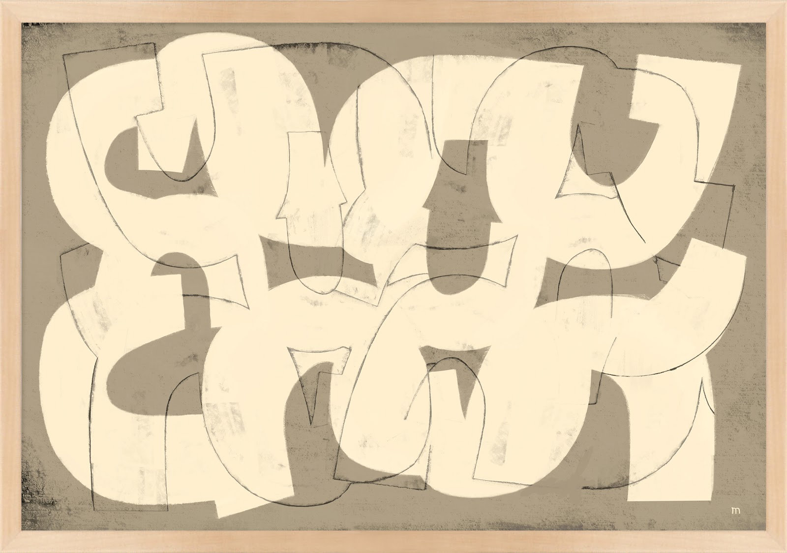 Drawing By StudioM by StudioM, 14" H x 20" W x 1.25" D, Maple Framed Paper