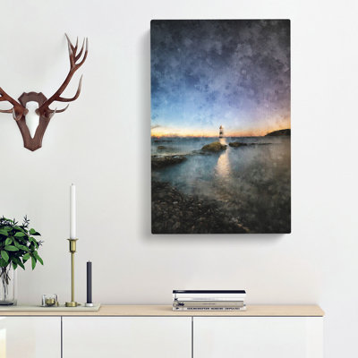 Penmon Lighthouse In Anglesey Wales - Wrapped Canvas