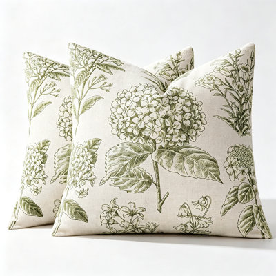 Ensemble de 2 housses de coussin rétro 18 x 18 po Vintage