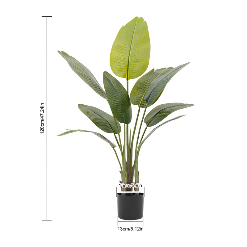 2 pièces plante artificielle avec base pour l'intérieur et l'extérieur