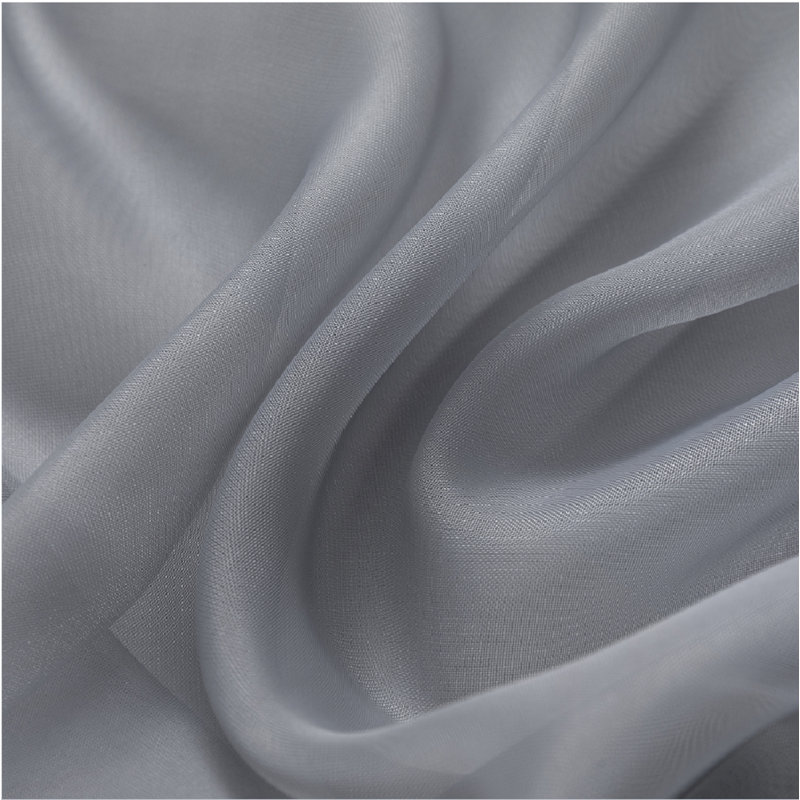 Paire de rideaux transparents avec passe-tringle Jakyriah, gris