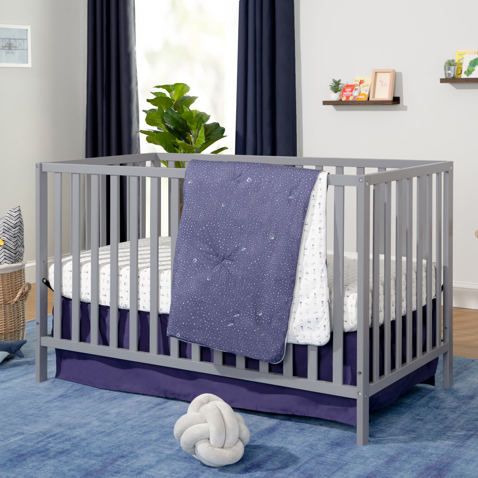 Union Convertible Crib, Gray