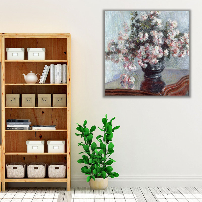 Chrysanthèmes, 1882, reproduction d'art sur toile, H 12 po x l 12 po