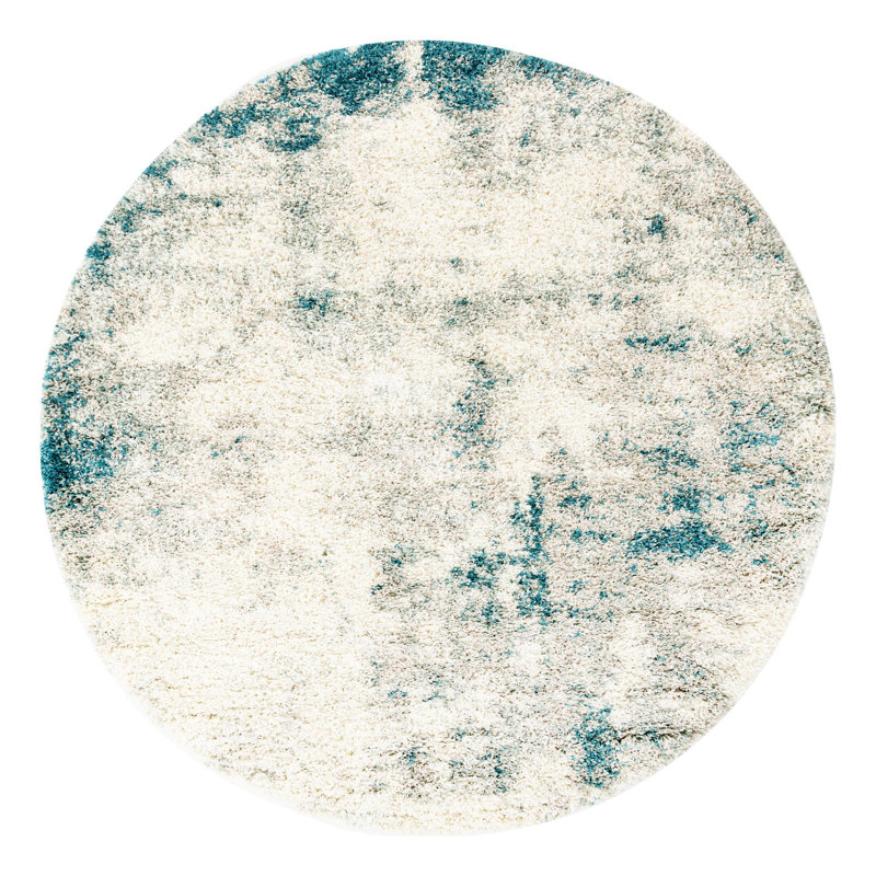 Performance Abstract Indoor Rug, Round 6'1"