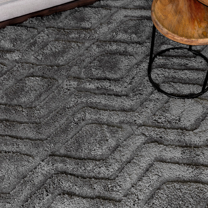 Peck Geometric Shag Area Rug, Rectangle 160 x 230cm