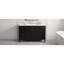 Ensemble de meuble-lavabo autoportant en MDF avec 6 tiroirs et 2 portes, ensemble de meuble-lavabo noir avec lavabo en composite, charnières à fermeture en douceur et poignées en métal argenté 48 po-135107096